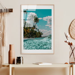 Wallity Cuadro Decorativo de Vidrio Templado Multicolor 30 x 45 cm